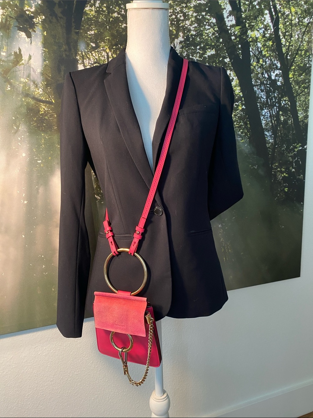 Chloé Mini Faye Leather Bracelet Bag In Pink